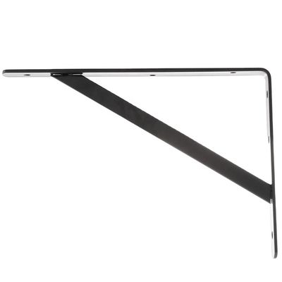 Custom 12x8 Black Power Coating Heavy Duty Triangle Shelf Bracket e Processo de perfuração