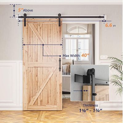 Kit de hardware de porta de celeiro deslizante resistente para indústria