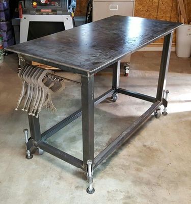 Estação de trabalho de mesa móvel de soldadura personalizada para fabricação e outras peças de soldadura