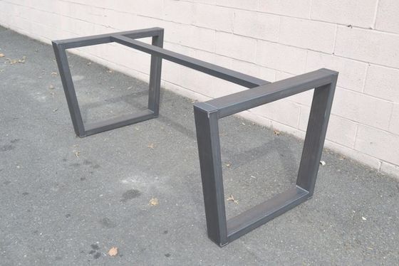 Perna de mobiliário de aço inoxidável estilo quadrado base de mesa pedestal para móveis personalizados