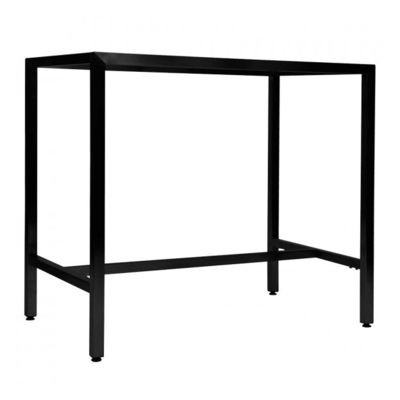 Quadro de base de mesa de barra de metal com acabamento ajustável e preto
