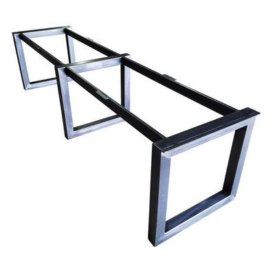 Quadro de base de mesa de barra de metal com acabamento ajustável e preto