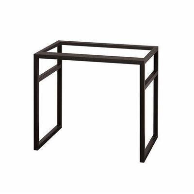 Quadro de base de mesa de barra de metal com acabamento ajustável e preto