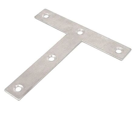 Placa de reparação de braços de canto em forma de T plana 45*160*140mm Conector de construção de madeira para usos múltiplos