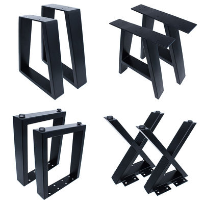 Pernas de mesa de ferro forjado de aço inoxidável de cor personalizada para base de metal de mesa de conferência