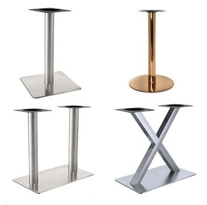 Pernas de mesa de ferro forjado de aço inoxidável de cor personalizada para base de metal de mesa de conferência