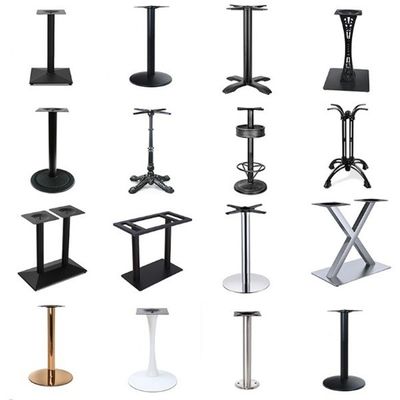 Pernas de mesa de ferro forjado de aço inoxidável de cor personalizada para base de metal de mesa de conferência