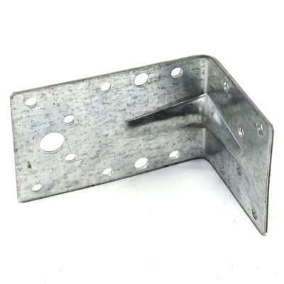 Logotipo personalizado 2.0mm Peças de estampação de metal Conector de madeira de bracket de ângulo reforçado