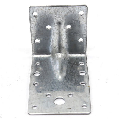 Logotipo personalizado 2.0mm Peças de estampação de metal Conector de madeira de bracket de ângulo reforçado