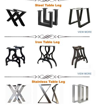 Pedestal de aço inoxidável pernas de mesa Inspeção interna de móveis personalizados