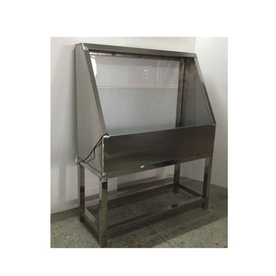 Cabines de lavagem de aço inoxidável com luz de fundo LED e estrutura de suportes unilaterais