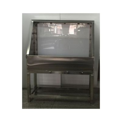Cabines de lavagem de aço inoxidável com luz de fundo LED e estrutura de suportes unilaterais