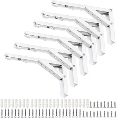 12 "Primavera carregada suportes de prateleira dobrável para montagem em parede na indústria 1,5-2,0 mm de espessura