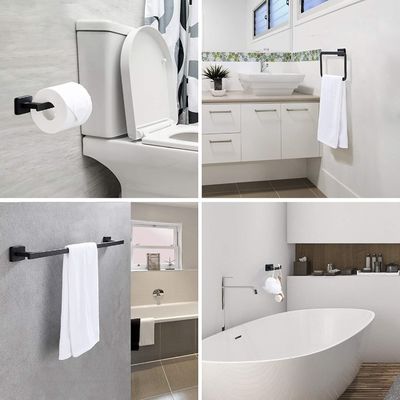 Processo de carimbo certificado ISO9001 2015 4 Peças Towel Rail Bathroom Accessories Set