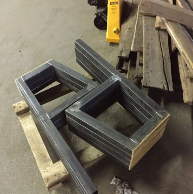DIY Tubos Quadrados Móveis pernas para café computador deck banco rústico 290g
