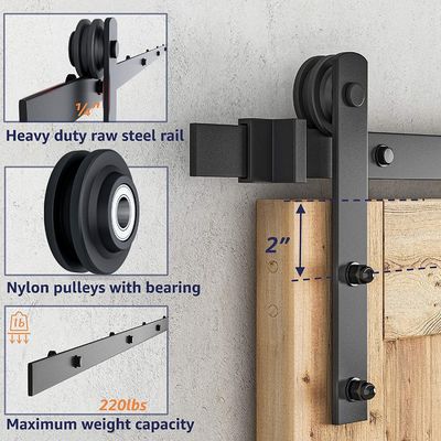 Kit de hardware de porta de celeiro deslizante resistente para indústria