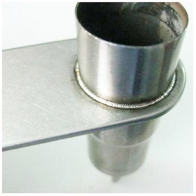 Partes de solda de estampação de metal personalizadas fabricadas com base de pedestal de aço electrogalvanizado