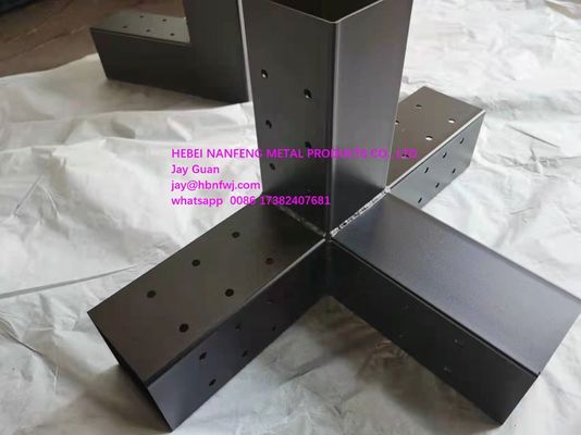 Indústria 3 Way Steel Arm Pergola Corner Bracket para postes de madeira 4x4 Certificado ISO9001 2015