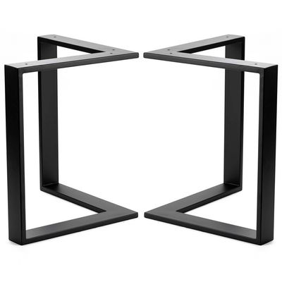 Pernas de mesa metálicas de estilo quadrado preto para escritório personalizado