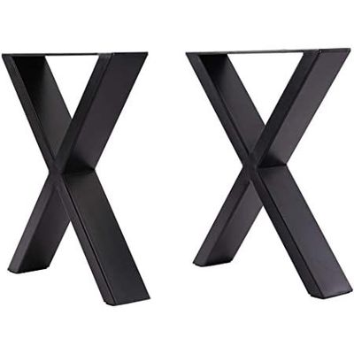 Pernas de mesa metálicas de estilo quadrado preto para escritório personalizado