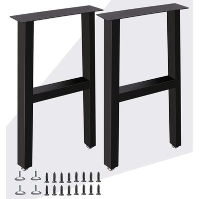 Revestimento pesado em pó preto Quadro de móveis Pernas de mesa de jantar para usos múltiplos