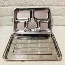 Caixa de almoço Bento de aço inoxidável personalizada para comida rápida para levar ISO9001 2008 aprovada