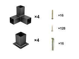 Peças de ar condicionado personalizadas Kit de brackets de pergola de aço para solicitação do cliente