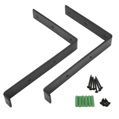 Amplamente utilizado Custom Powder Coated Black Carbon Steel Mobiliário Bracket para prateleira flutuante