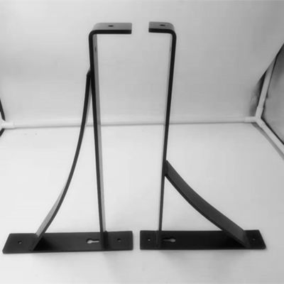 Amplamente utilizado Custom Powder Coated Black Carbon Steel Mobiliário Bracket para prateleira flutuante