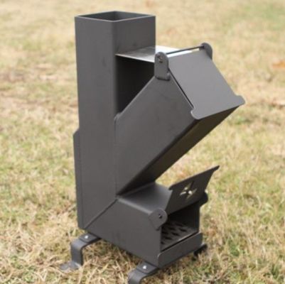 Logotipo personalizado Flat Pack Rocket Stove para design compacto e portátil