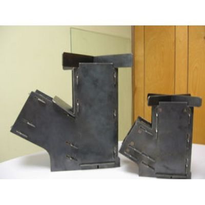 Atualize seus itens de suporte com fogão de foguete de madeira de aço carbono preto personalizado