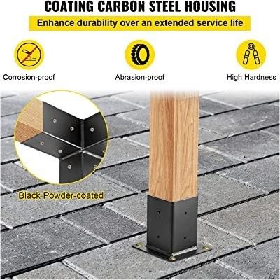 Advanced Outdoor Spaces Kit de Pergola de aço com suporte de madeira e suportes personalizados