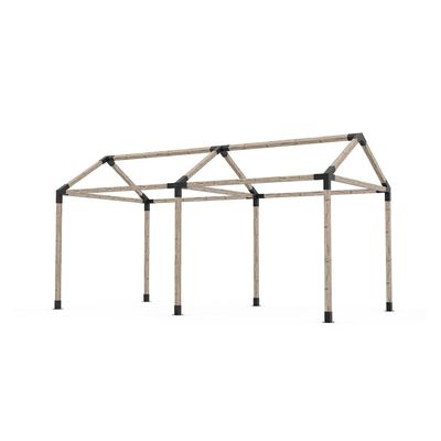 Kit de pergola de madeira Kit de suporte de madeira elevado com suportes de aço e bota personalizada