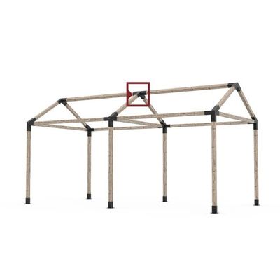 Logotipo personalizado Pergola Kit com Corner Base Bracket e Wood Beams Connector 290g