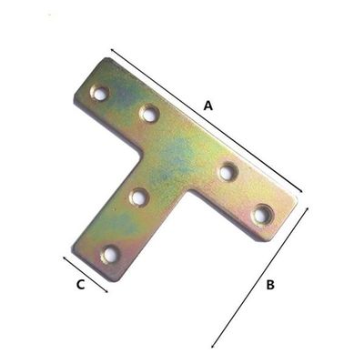 0.4-3mm espessura anodizado em forma de T Bracket de ligação de madeira fabricado por customizado