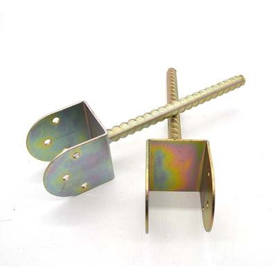 Conector de madeira revestido de zinco amarelo galvanizado para apoio de prateleira