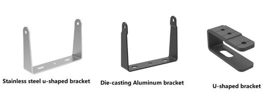 0.4--3mm espessura Alumínio Estampagem Hardware Aço Metal U Bracket Parede de montagem Bracket