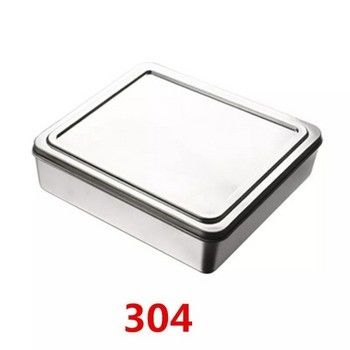 Personalização 304 aço inoxidável Rectangular Quadrado Forno bandeja com material de alumínio