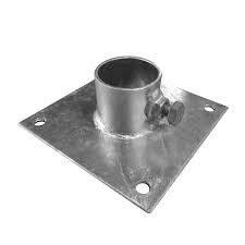 Placa de base de montagem de piso de aço e aço inoxidável com revestimento E de segunda operação