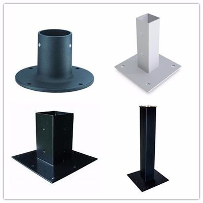Base de metal profissional personalizada com polir preto de produtos de hardware