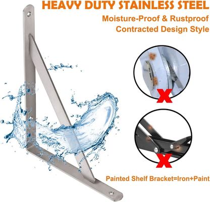 Bracket triangular de aço inoxidável para fixação de estruturas metálicas