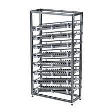 Rack de armazenamento de alumínio sem parafusos altamente personalizável com certificação ISO9001 2008