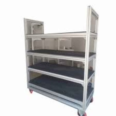 Rack de armazenamento de alumínio sem parafusos de cor personalizada para armazenamento organizado