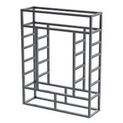 Rack de armazenamento de alumínio sem parafusos de cor personalizada para armazenamento organizado